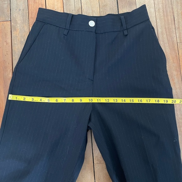 Maje Black Pinstripe Wool blend Trousers- Size 38 (6) - Picture 10 of 11